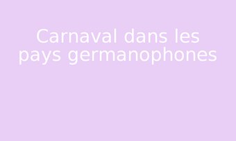 Image de Carnaval dans les pays germanophones