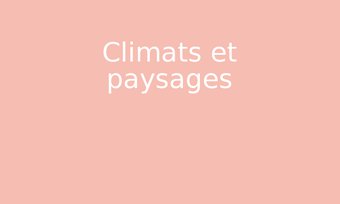 Image de Climats et paysages