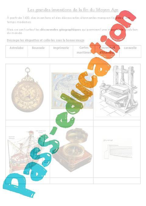 Grandes inventions et explorations – Cm1 – Temps modernes – Diaporama ...