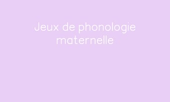 Image de Jeux de phonologie maternelle Navigation de commentaire Navigation de commentaire