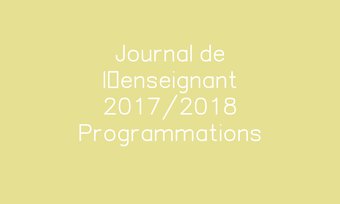 Image de Journal de l’enseignant 2017/2018 Programmations