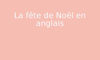 Image de La fête de Noël en anglais Navigation de commentaire Navigation de commentaire