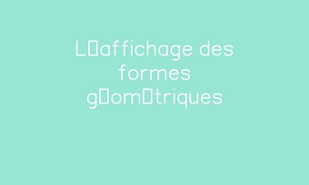 Image de L’affichage des formes géométriques Navigation de commentaire Navigation de commentaire