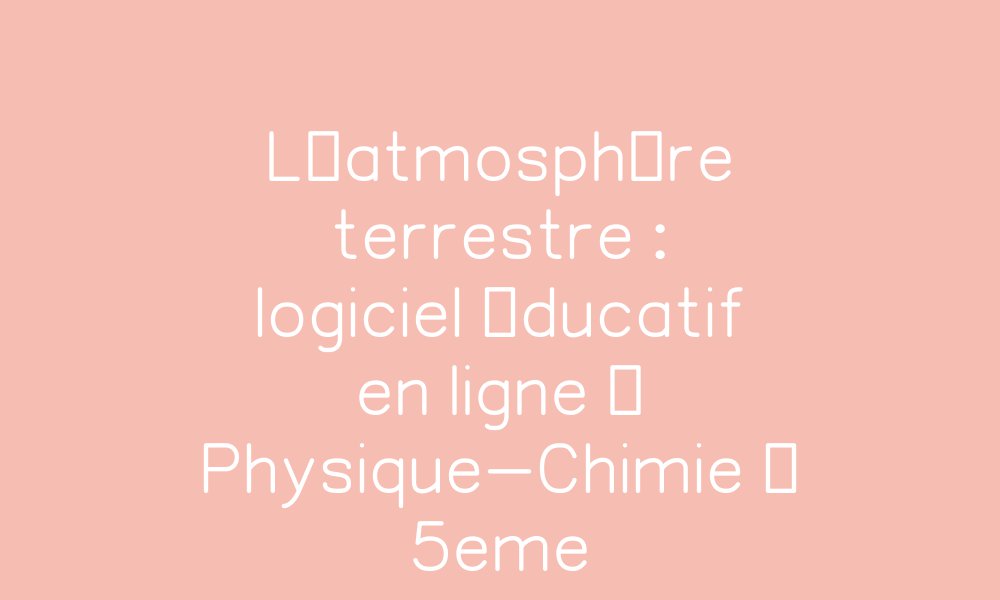 Manuel De Physique-chimie 5eme En Ligne Gratuit