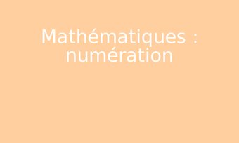 Image de Mathématiques : numération