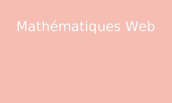 Image de Mathématiques Web