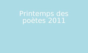 Image de Printemps des poètes 2011