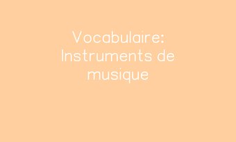 Image de Vocabulaire: Instruments de musique